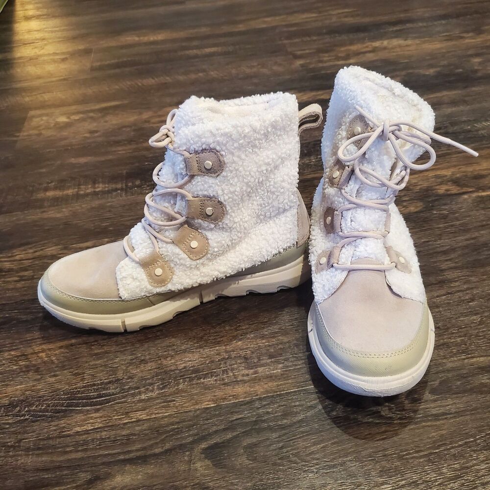 Sorel Explorer 2 Women's Size 10 Tan and White Boots